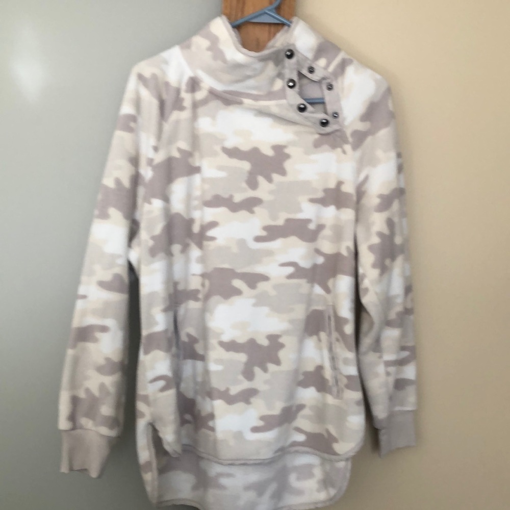 Green Tea camouflage, fleece sweatshirt